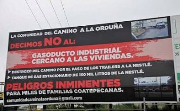 Gasoducto de Nestlé transporta muerte a tres municipios: Habitantes