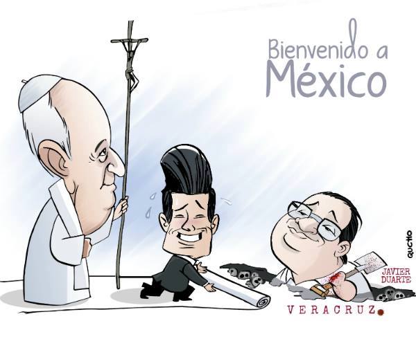 El papa en México.