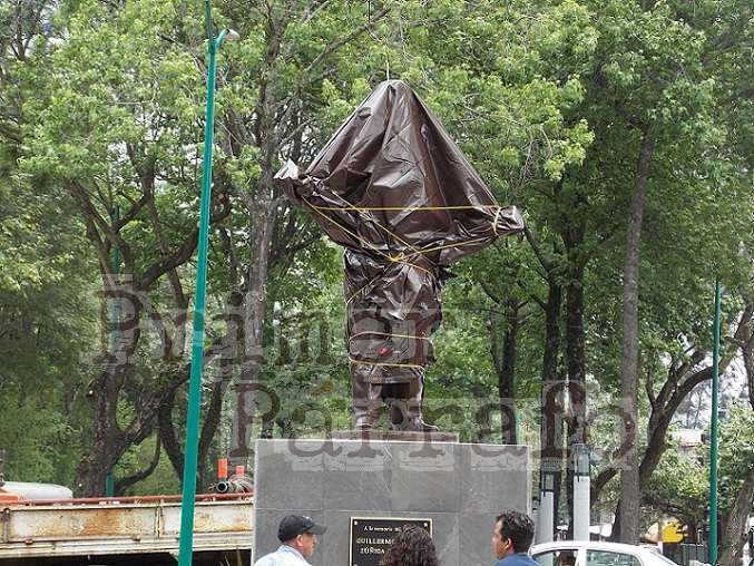 Así luce la estatua a Guillermo Zúñiga Martínez que será develada este sábado 23 de abril