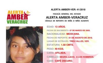 Desaparece niña de 13 años en Tres Valles