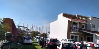 Asegura SSP 19 taxis, presumiblemente propiedad de familiar cercano de Javier Duarte