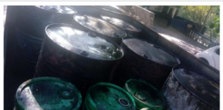 Aseguran más de mil litros de huachicol y detienen a uno, en Papantla