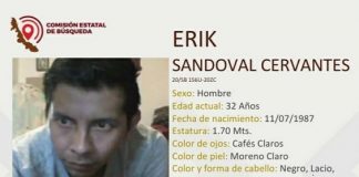 Erik desapareció en Xalapa, tiene 32 años
