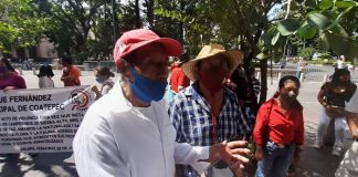 Se manifiestan en Xalapa integrantes de CIOAC; temen ser desalojados